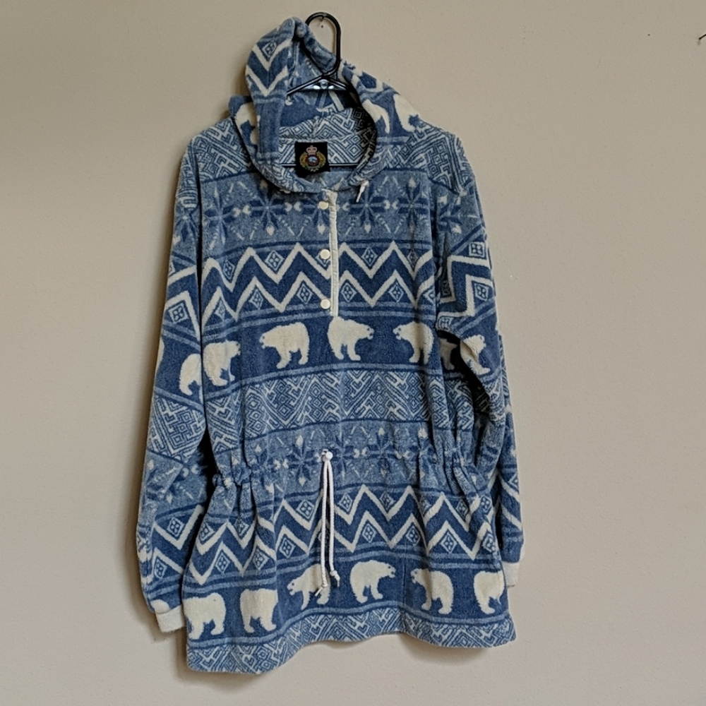 Vintage polar bear drawstring waist jacket